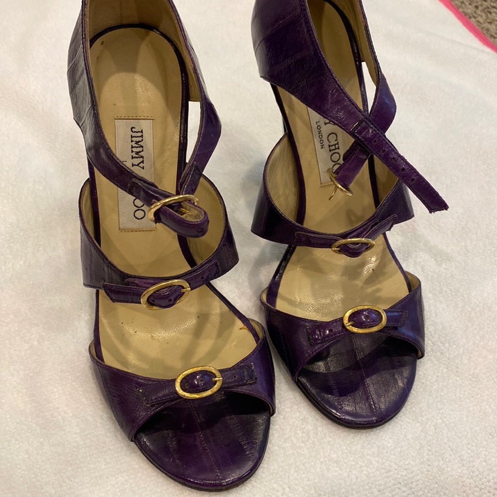 Jimmy Choo purple heels.  Excellent used condition. Size 37